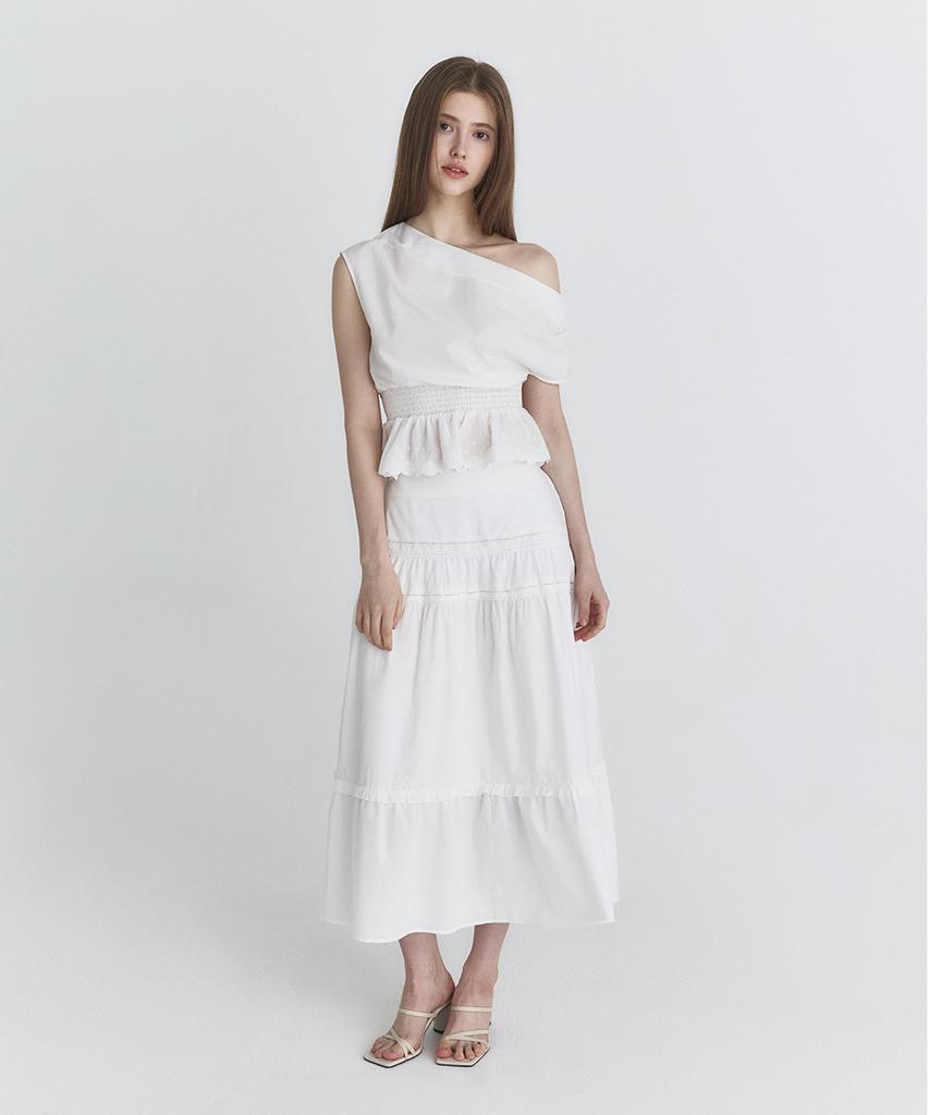 Not Your Rose Lace Tiered Long Skirt (Ivory)