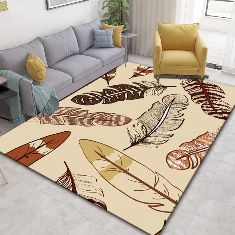 Nordic Modern Living Room Rugs Minimalist Sofa Coffee Table Mat Light Luxury Bedroom Carpet European Large Area Home Decoration