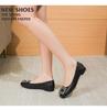 2026 Spring Women's Black Rhinestone Square Toe Loafers - Comfortable for Long Standing in Professional Office Settings