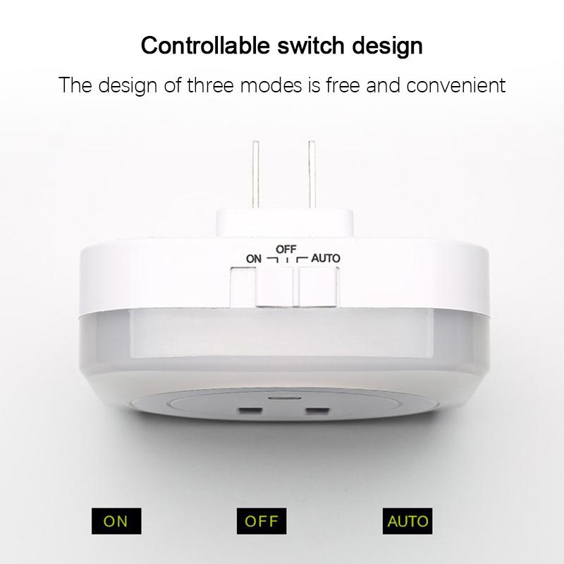 LED Night Light Dual USB Charging Plug Sensing Socket EU/US Eye Protection For Home Bed Interior Bedroom Decoration Night Llight