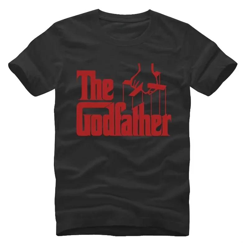 Модные Футболки Крестный Отец Мужские Футболка с Принтом Букв Короткий Рукав Хлопок Повседневный Крестный Отец Топы Футболки 4XL