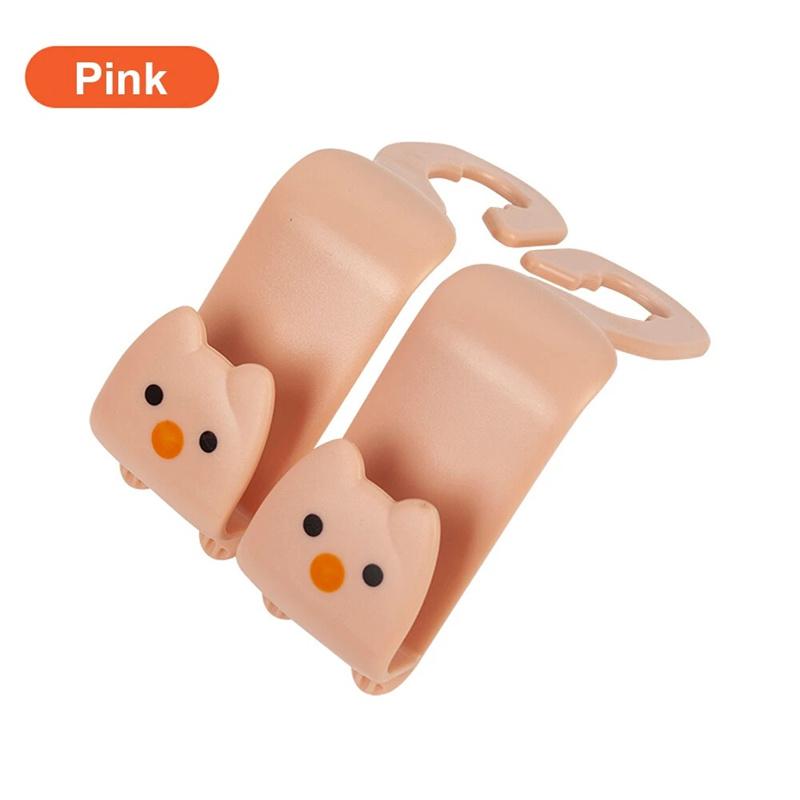 

2 шт. Креативный автомобильный крючок Милый кот Подвесные крючки для сиденья автомобиля Аксессуары для спинки сиденья Органайзер Крючок Сумки Одежда Разное Вешалка-клипса розовый