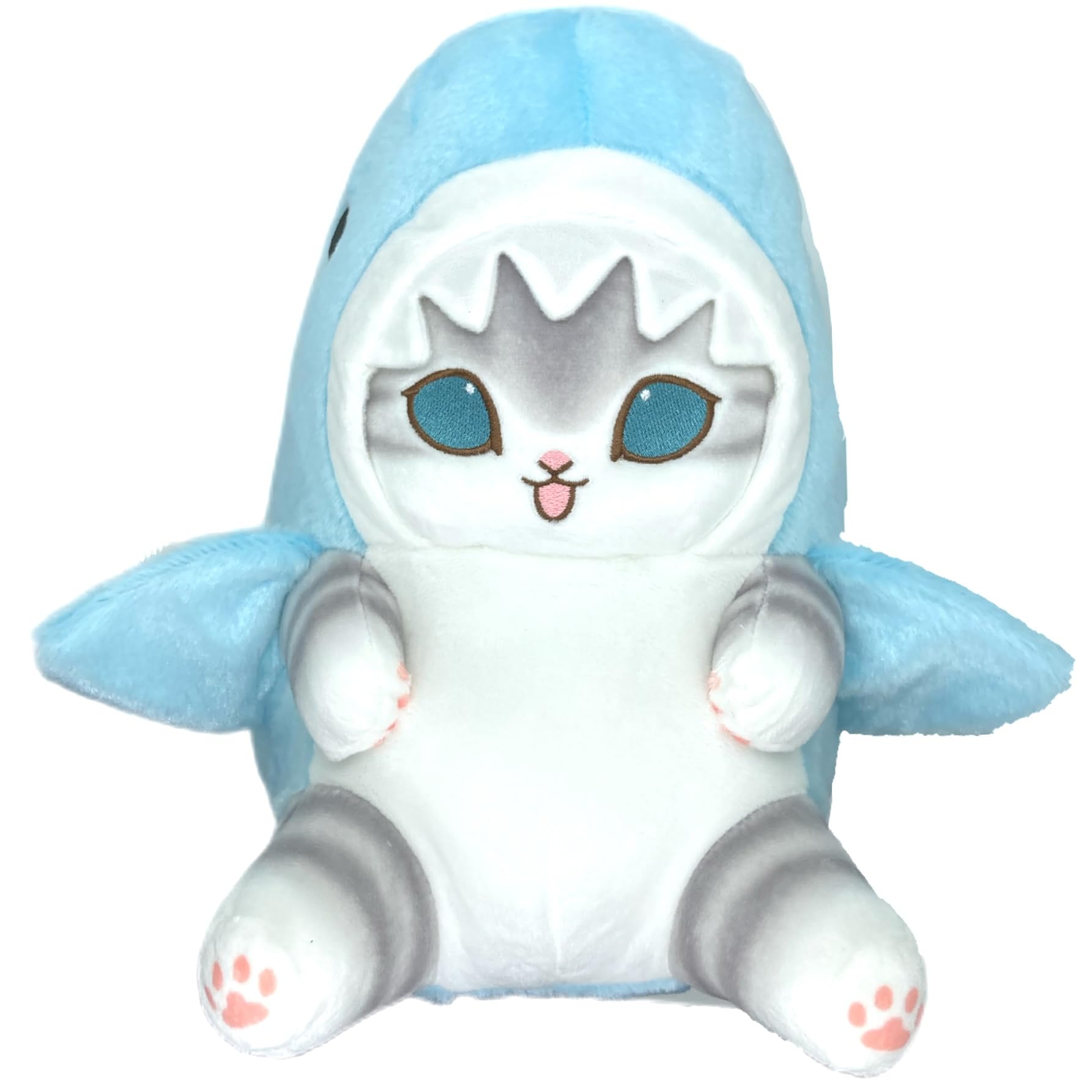

mofusand Pastel Shark Nyan Big Plush Toy, Approx. 28cm (Blue)