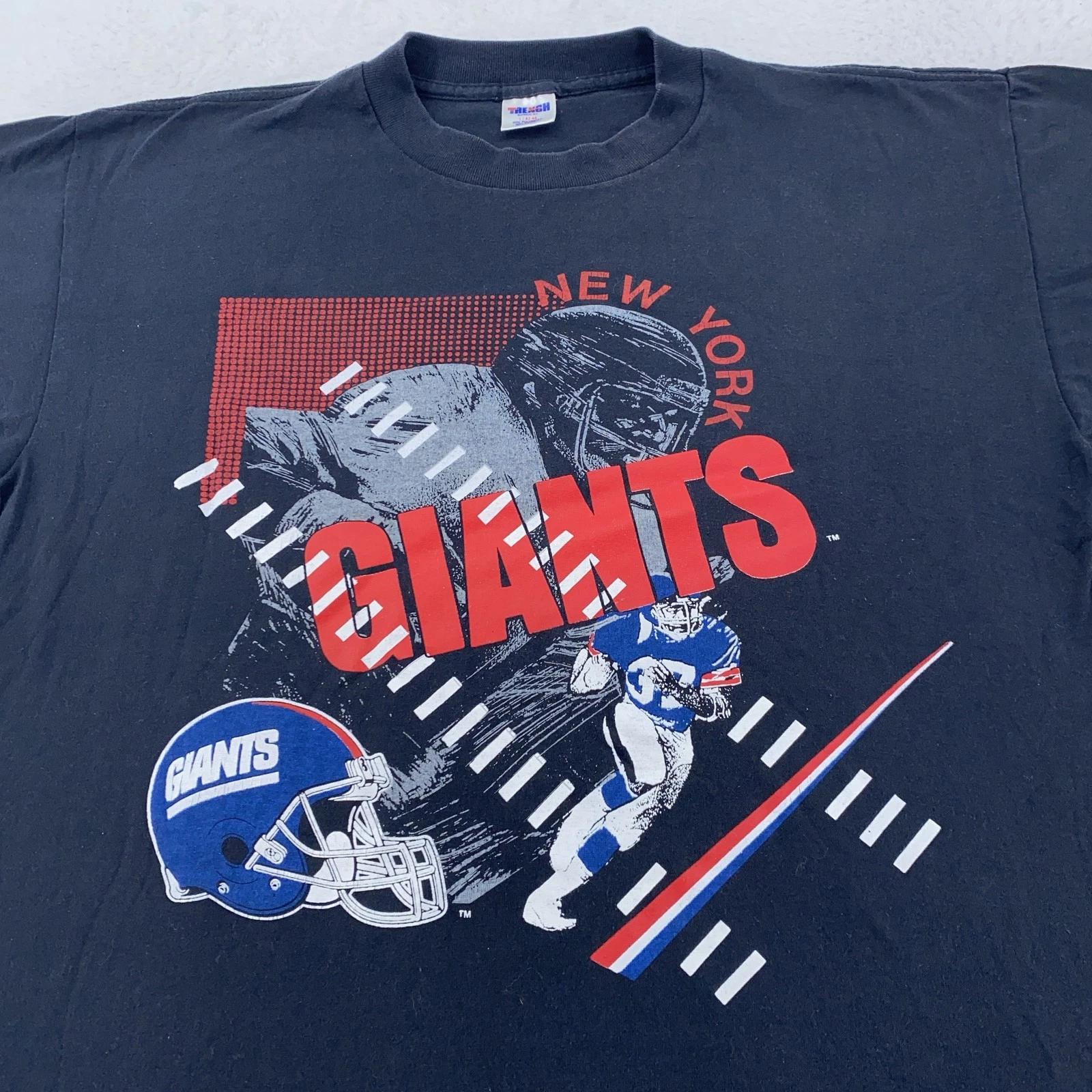 Vintage New York Giants Shirt Mens Large Black NFL Football Graphic Tee 90s S