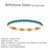 Rhinestone Birthstone Stainless Steel Ring Luxury Jewelry Gift 12 Zodiac Sparkling Rings For Women Wholesale US5/6/7/8