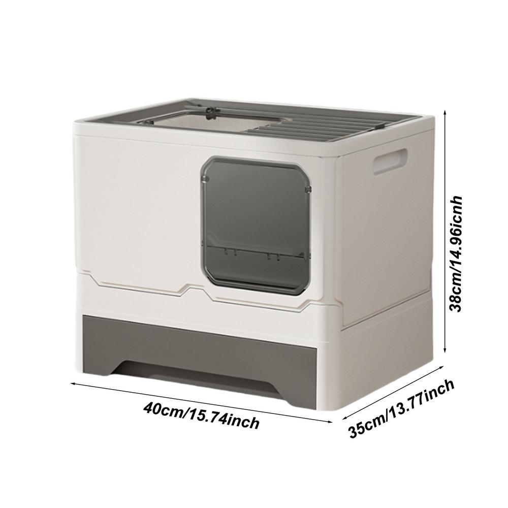 

Кошачий туалет Кошачий туалет Лоток для наполнителя Туалет с верхним входом Выдвижной тип Кошачий туалет Большой кошачий туалет с выдвижным лотком серый