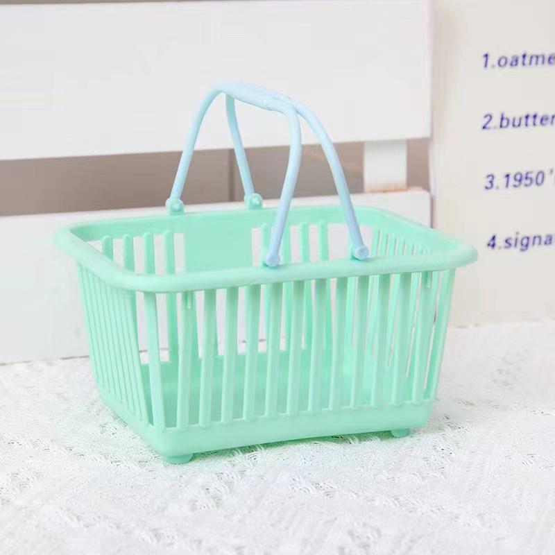 

Корзина для хранения на кухне, полая, переносная, для душа, ванны, корзины для фруктов, детские игрушки, органайзер для закусок из пластика Square светло-зеленый