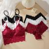 Womens Sexy Lace Bra Suit Solid Set Beautiful Back Lace Wireless Bra Panty Set
