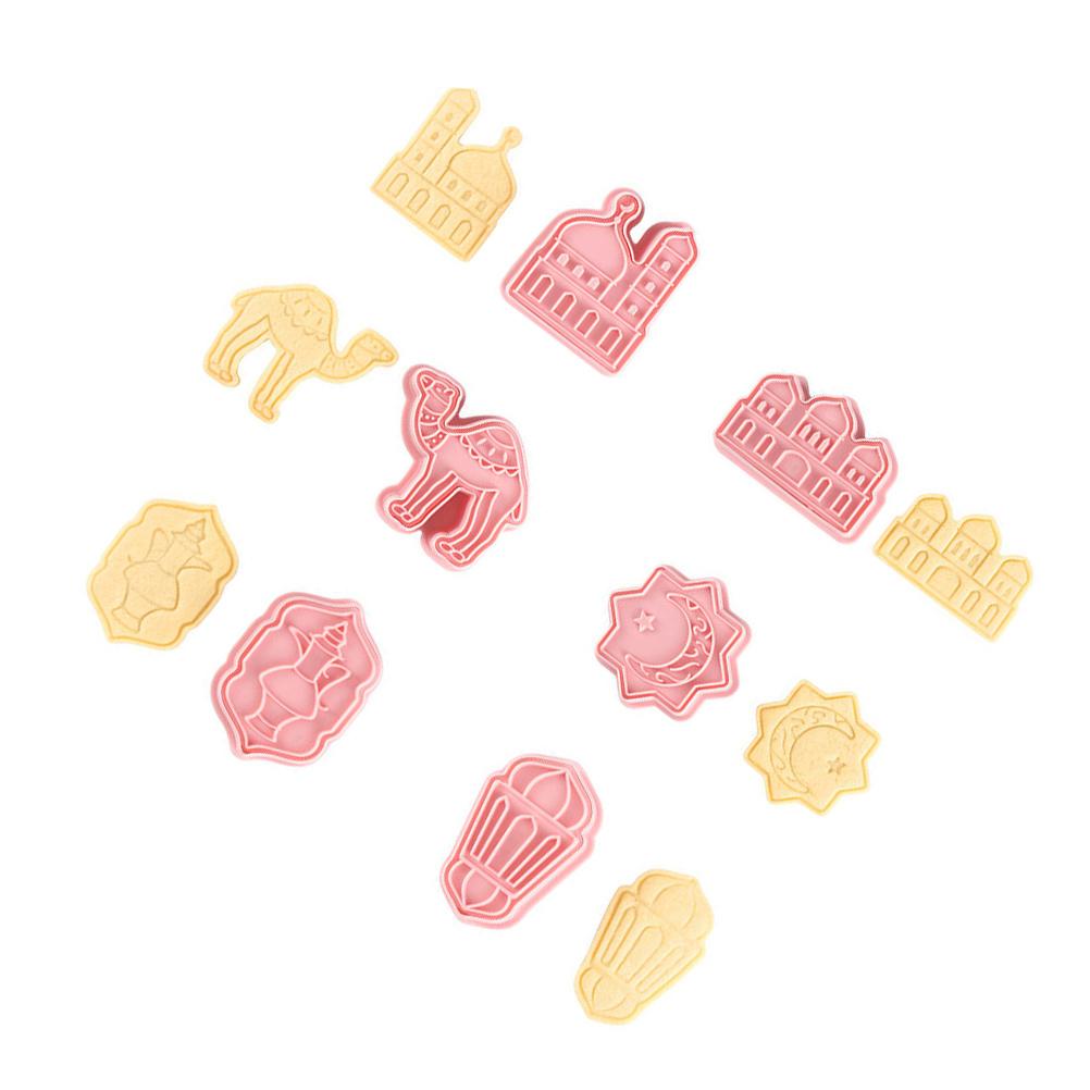 

Biscuit Mold Gummy Baking Tool Supplies Cutting Machine Festival Silica Gel DIY Cookie Ramadan Tools рожевий