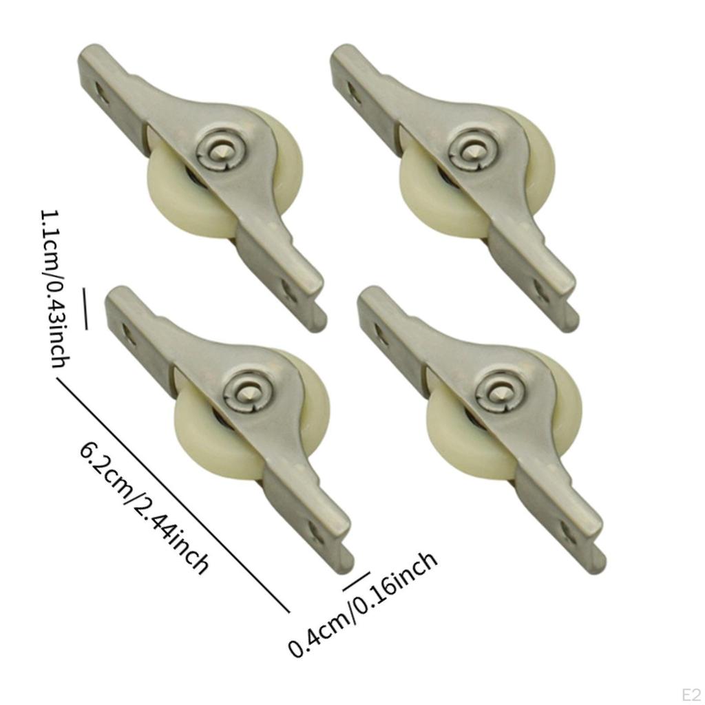 4 Pieces Push Pull Window Pulley Door Rollers Bathroom Slot Wheel Silent Sliding Doors Wheels