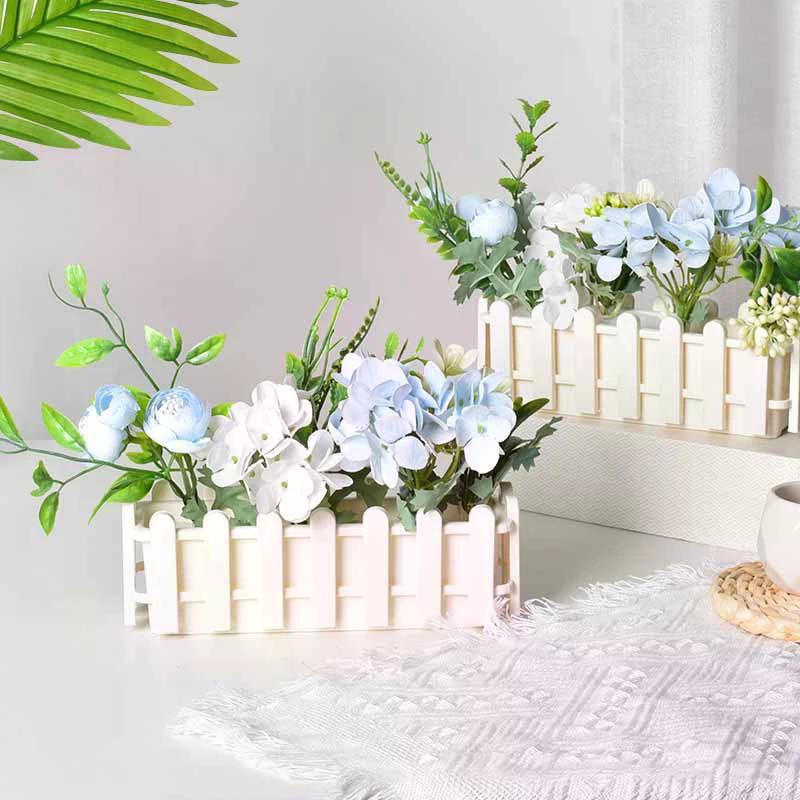1/2Pcs Flower Pot Fence Plant Basket Container Planter Flower Arrangement Home Garden Wedding Decoration Small Fence