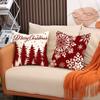 Christmas Pillow Case Elk Print Sofa Cushion Home Bedside Cushion Pillow Case
