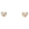 STAR JEWELRY Beautiful K18 Mysterious Heart 0.15ct Diamond earring Yellow GoldUsed