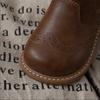 Autumn Winter New Children Boots Boys Girls Short Boots Toddler Fashion Leather Shoes England Style Soft Bottom Boots 21-33