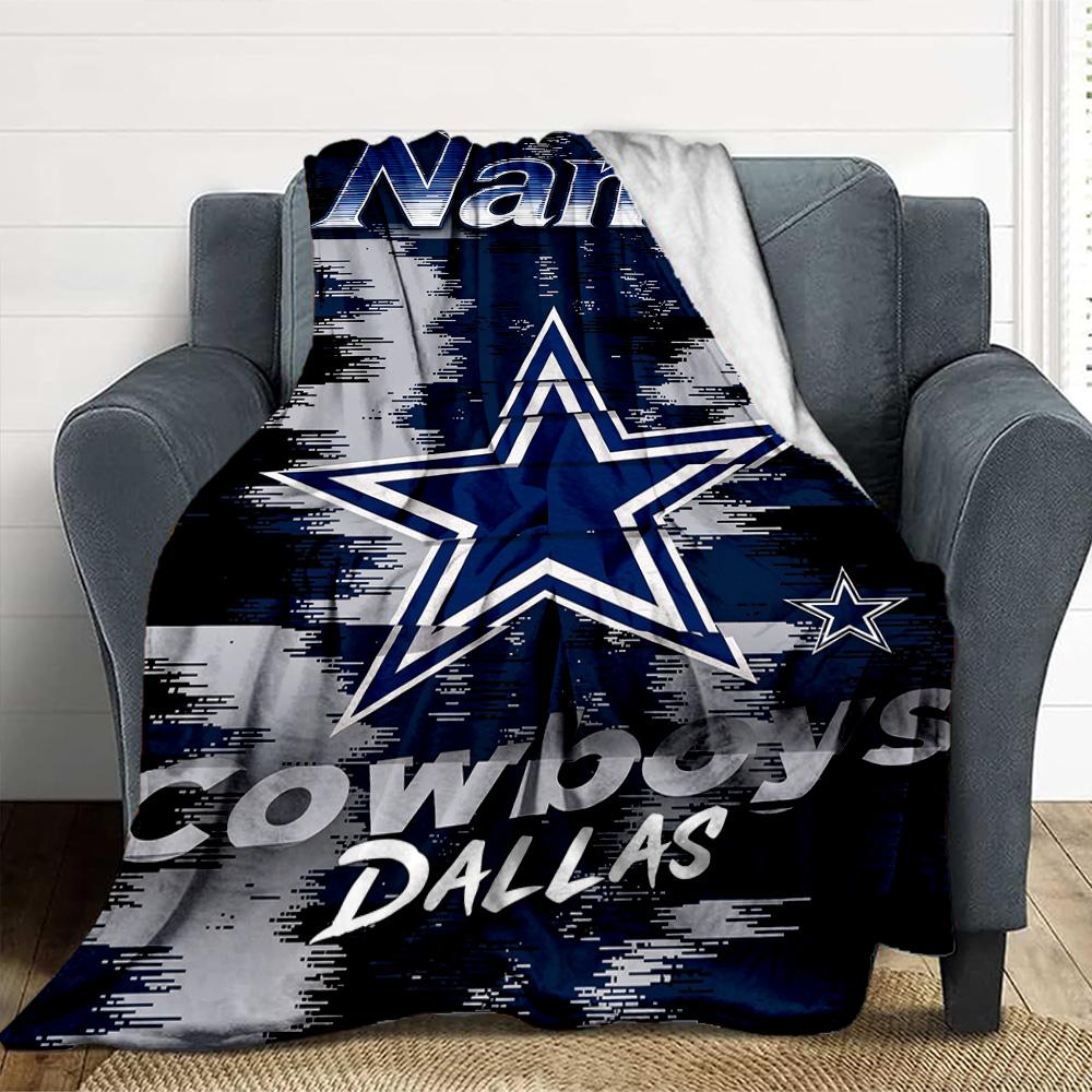 Custom Cowboys Theme Soft Throw Blanket Flannel Blanket Warm Sofa Bed Camping home Decor Unique Christmas Gift C10370