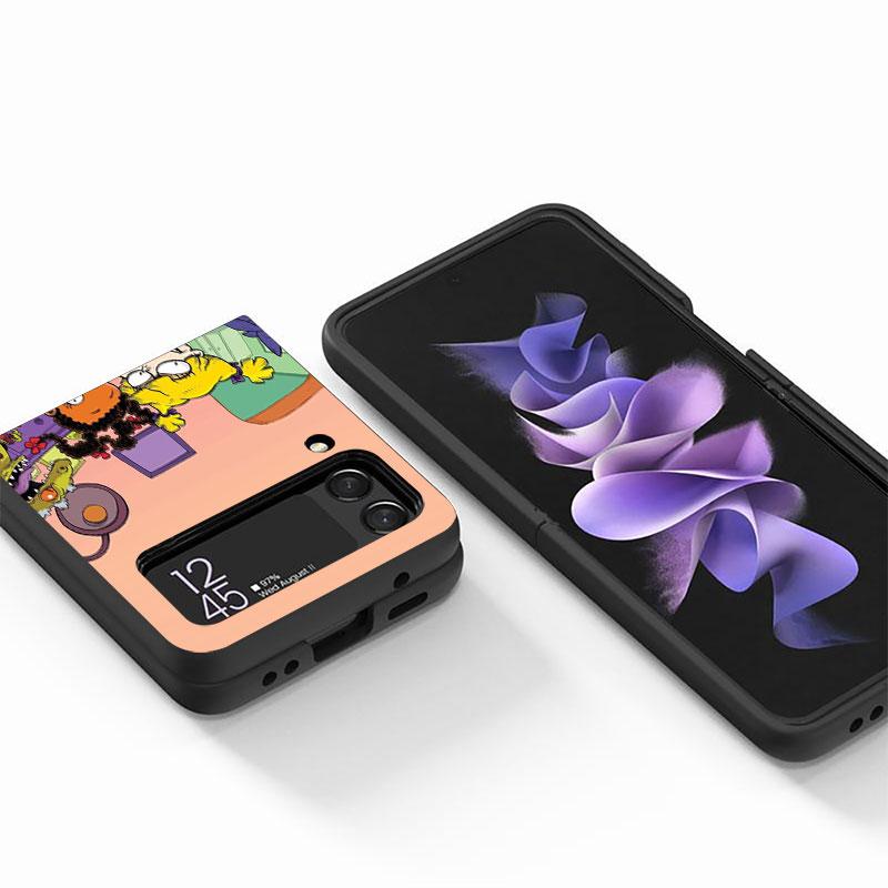 Case for Samsung Galaxy Z Flip 4 ZFlip3 Z Flip 3 5G ZFlip Flip3 Hard PC Cartoon Cute Children R-Rugrat Shell Hard PC Cover
