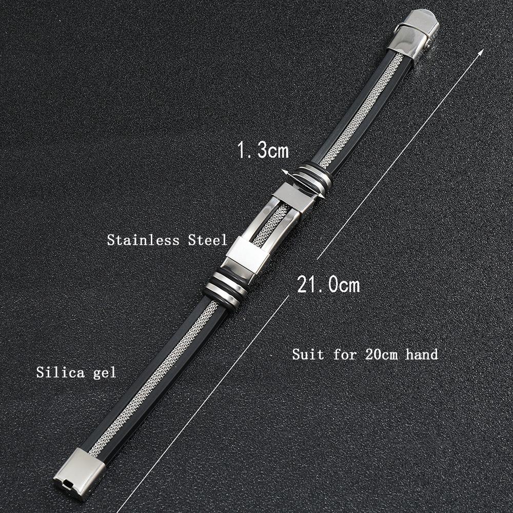 New Noter Men Bracelet Stainless Steel 3 Colors Handmade Leather Braslet Hiphop Rock Punk Hand Accessories Gift For Him Pulseria