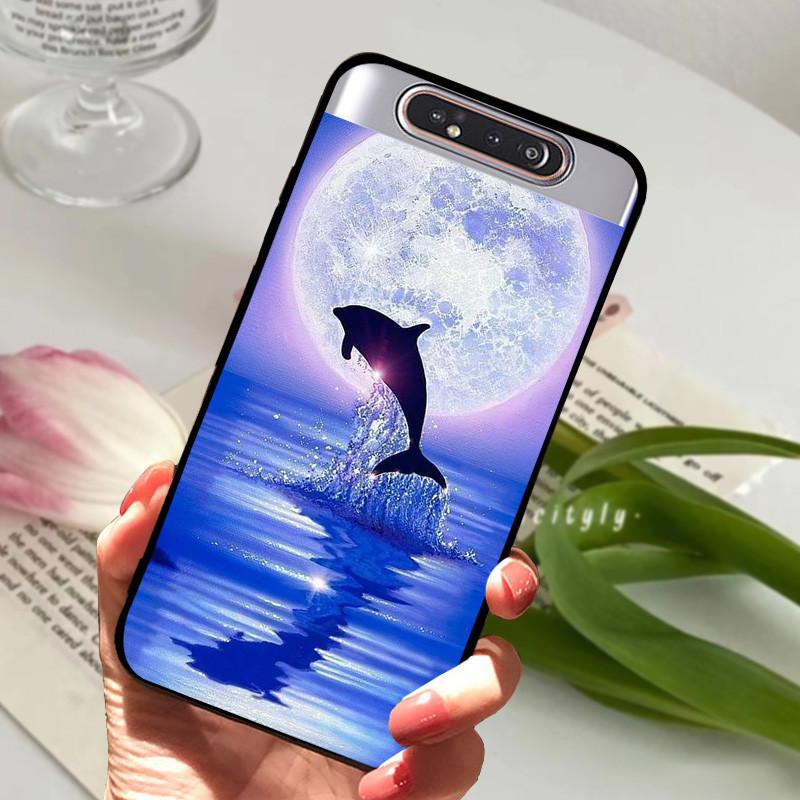 Per Samsung Galaxy A80 Custodia A 80 Antiurto Morbida TPU Silicone Copri Telefono Per Samsung Galaxy A80 Funda A80 2019 Capa Cartone Animato