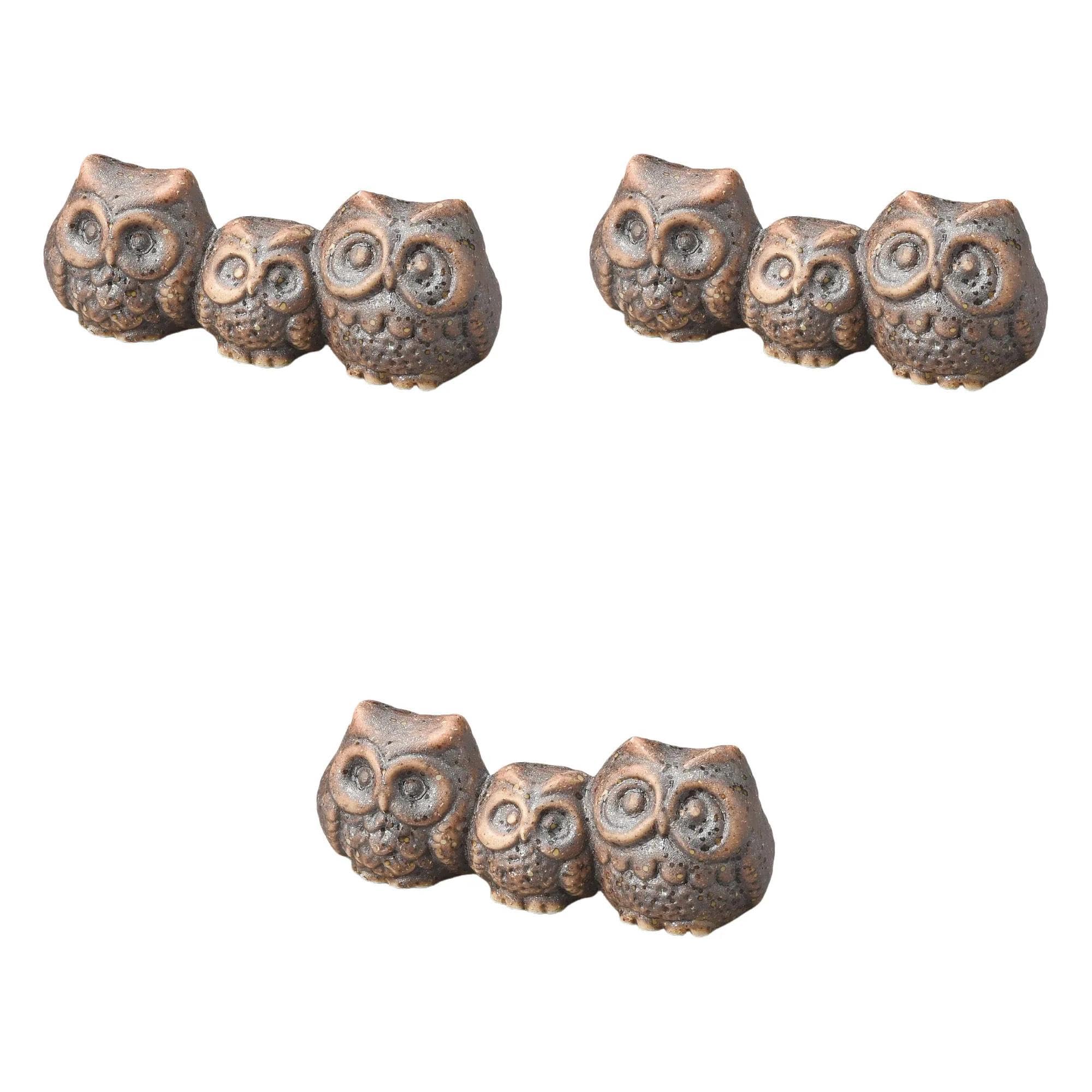 

Set of 3 Dark Brown Three Owl Chopstick Rests x x Chopstick Rests Setomonohonpo [6.2 2.3 2.3 cm]