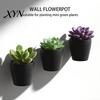 Ornements Muraux Créatifs Jardinière Imprimée en 3D, Pot de Fleurs Suspendu d'Intérieur pour Structure Stable Art Succulentes, Support de Plantes Minimaliste Noir Maison