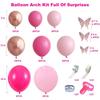 Balloon Garland Arch Kit Pink Decorative Party Balloons for Birthday Party Graduation Ceremony Wedding Anniversary