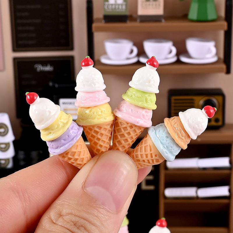 Miniature Ice Cream Stand Ice Cream Cone Holder Model Decor Toy Dollhouse Accessories
