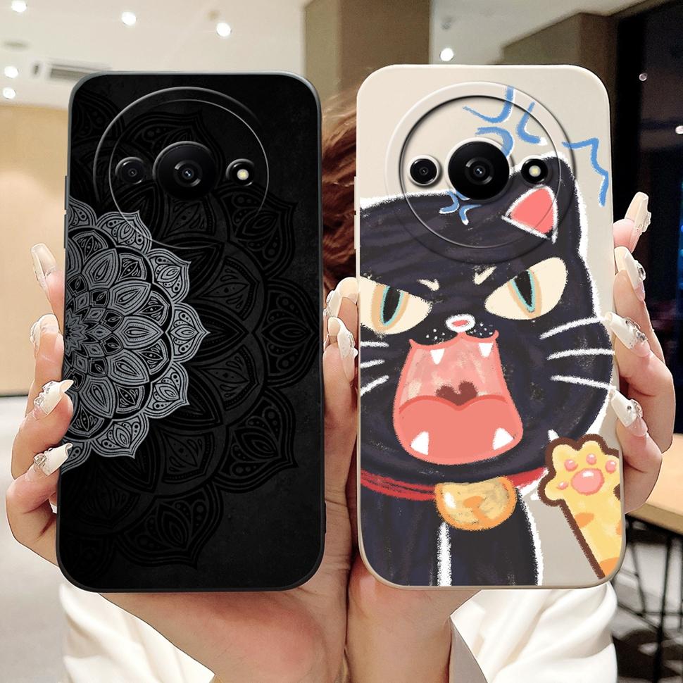 For Xiaomi Redmi A3 4G Case Luxury Art Painted Cover For Redmi A3 A2 A1 RedmiA3 RedmiA1 Phone Casing Soft Fundas ShockProof
