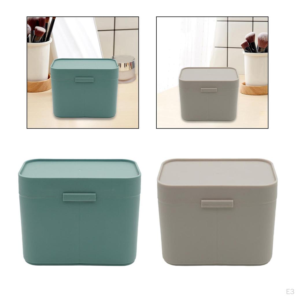 Cosmetic Pad Organizer with Divided Sections for Bathroom Storage
