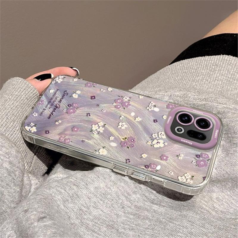 Applicable To Vivos50 Mobile Phone Case, New High-end VIVOs50promini Small Fresh and Anti-purple Small Floral