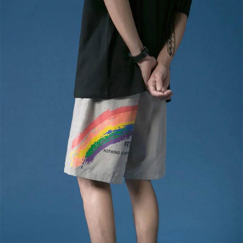 Kraťasy Pánské Jarní a Letní Volné Pětičtvrteční Kalhoty Studentské Korejské Pánské Kalhoty Letní Tenká Sekce Plážové Sportovní Ležérní Pánské Kalhoty