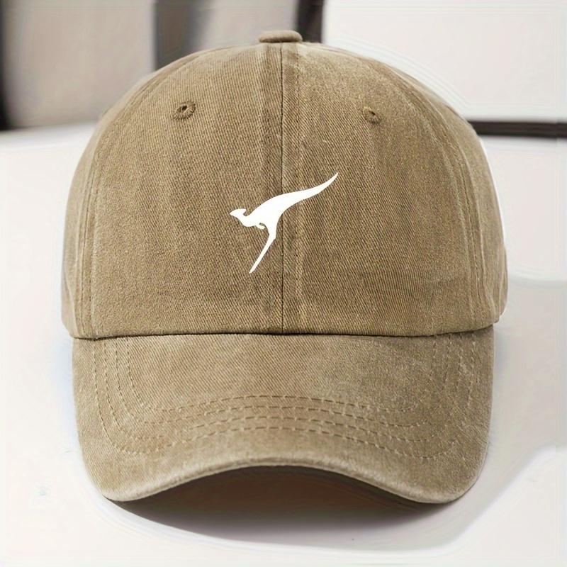 Kangaroo Fashion Print Baseball Cap Retro Dad Hat Outdoor Leisure Adjustable