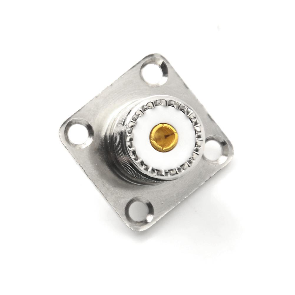 Heißer SO-239 Buchsenstecker Quadratisch Lötbecher Koaxialstecker Für Funkgerät Neu