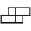 Wall Shelf Black Oak Look 76 x 15 x 53 cm Engineered Wood