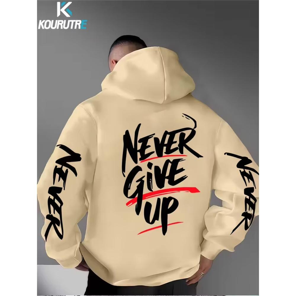 Fashion Loose Men's Printed Hooded Sweater Casual Simple Hoodies Sweatshirts Men’s