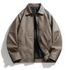 2024 Men's Leather Motorcycle Jacket: Korean Style, Loose Fit, Wash-Free, Youthful Design