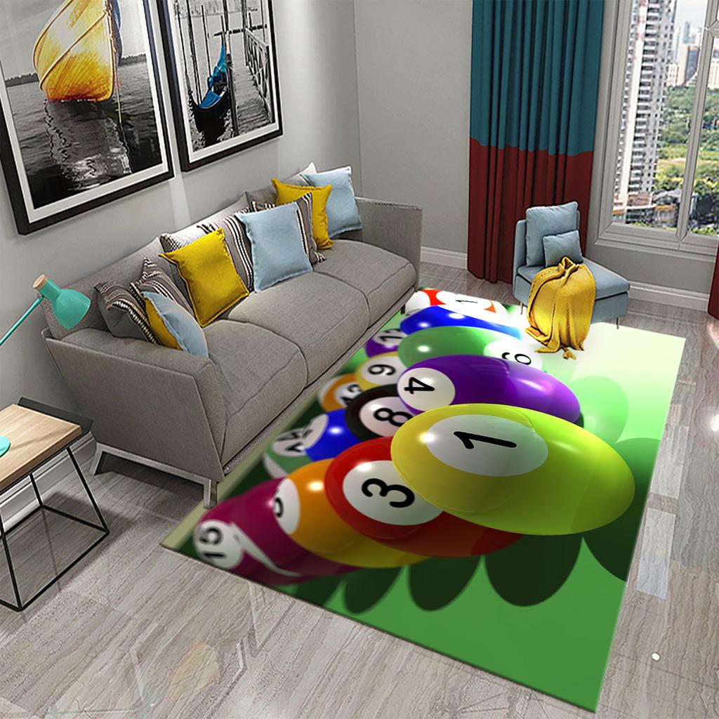Kolorowy dywan 3D do snookera bilardowego, sportowy dywanik obszarowy do dekoracji salonu, jadalni, sypialni, dywanik podłogowy, dywaniki łazienkowe antypoślizgowe