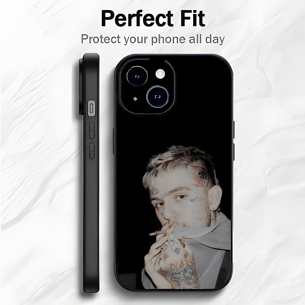 Custodia per Telefono Emo Triste Cantante Americano L-Lil Peep Custodia per Telefono Tendenza Imballaggio Morbido Leggera Per iPhone17 16 15 14 ProMax