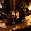 Retro Pickup Truck Decor Christmas Night Light with Snow Lantern, Battery Creative Gifts for Family Operated Decorative LED Lamp Home Bedroom, Holiday