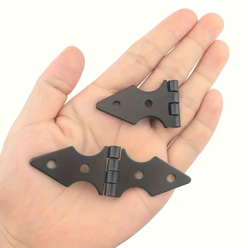 4Pcs Iron Fence Gate Hinge Heavy Duty Garden Door Hinge Replacement Rustproof Polished Finish for Yard Fence Gates Outdoor Use