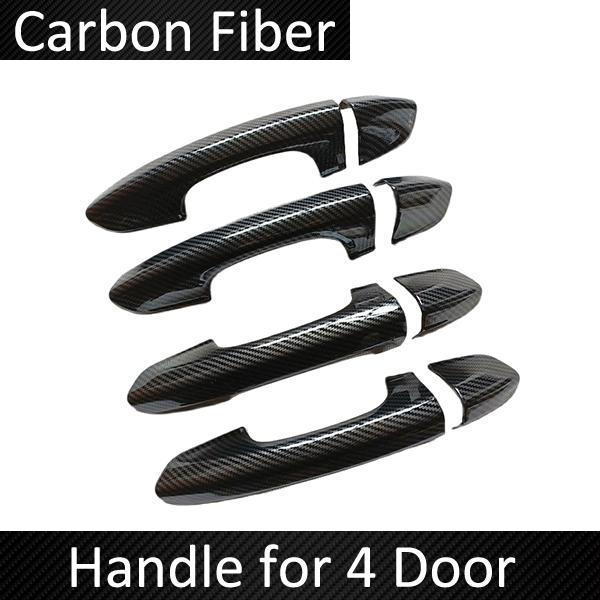 Carbon Fiber Door Handle Cover Fit for Ford Edge MK2 Endura Edge Plus 2015~ Car Exterior Style Accessories Sticker 2016