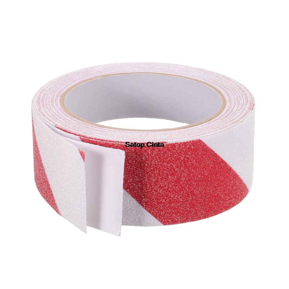 2.5cm/5cm/10cm*5M Red-Yellow Twill Anti Slip Tapes Non-Skid Treads Waterproof Sticker Adhesive Non-Slip Strips For Stair Walkway