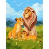 Disney DIY Pearl Painting Simba Family of Three Warmth Decorative Paintings Creative Ornaments Friends Gifts Desktop Furnishings Home Decoration