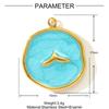 3pcs/Lot Stainless Steel Enamel Starfish Round DIY Charms Palm Tree Fishtail Necklace Pendants Woman Summer Holiday Jewelry