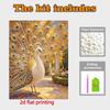 Animal 5D Pearl Painting Peacock Handmade DIY Home Office Desktop Decoration Painting Threedimensional Exquisite Golden Feathers and Blue Gemstones