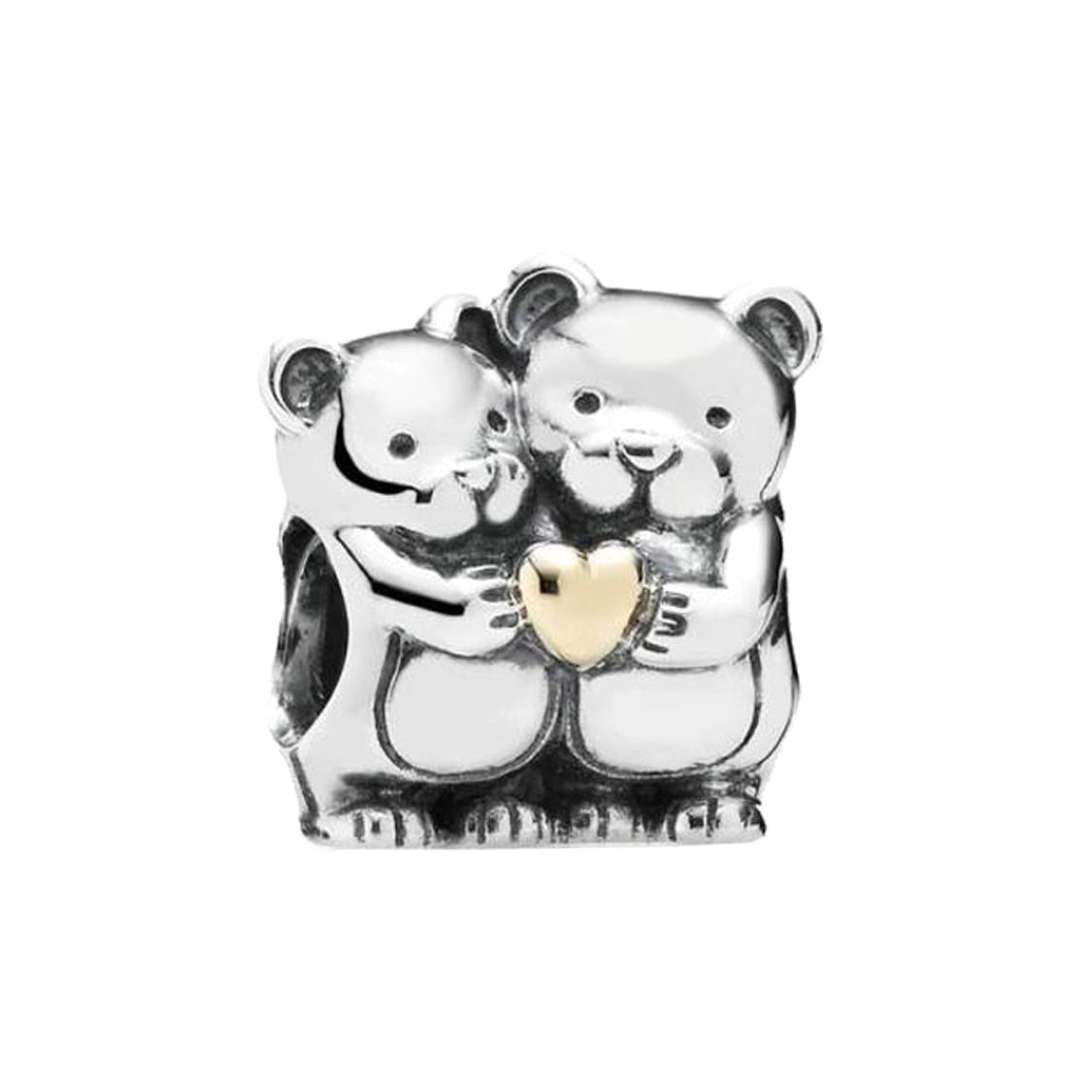 Pandora Heart Bear Cute Fashionable Exquisite 925 Silver Accessories Unisex Accessories 791395 Box,F,Silver