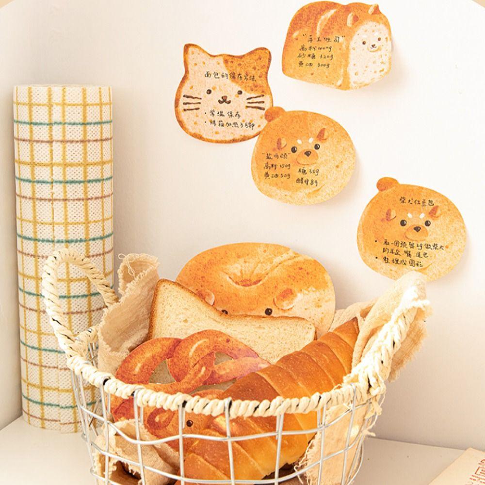 

30 Sheets Self-Adhesive Memo Notepad School Stationery Stationery Planner School Office Supplies Bear Bagel