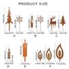 Metal Deer Christmas Garden Stake Rust Deer Yard Stakes Outdoor Yard Lawn Ornaments Holiday Stake Christmas