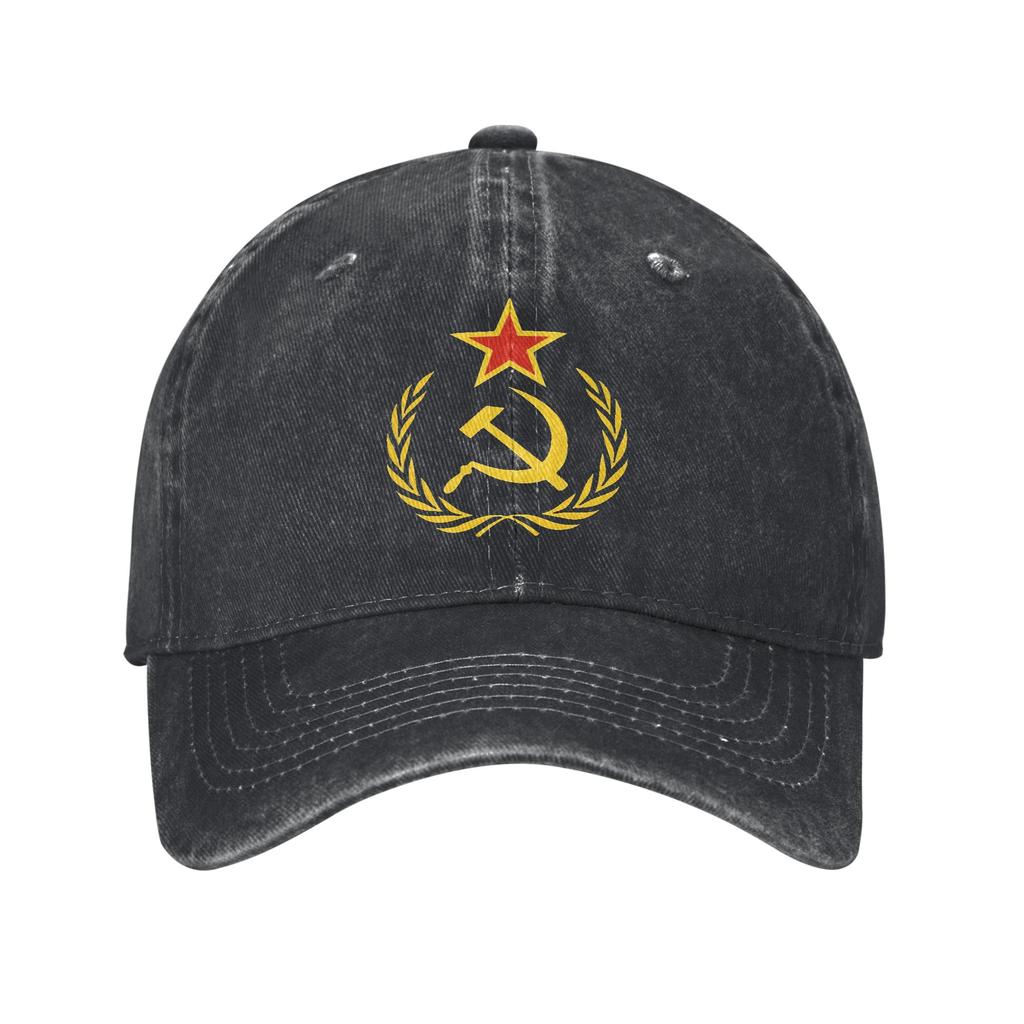 UdSSR Sowjetischer Hammer und Sichel Stern Marxistische Lässige Baseballkappe Für Unisex Erwachsene Sommer Tennis Skate Trucker-Kappe y2k Baseballkappen