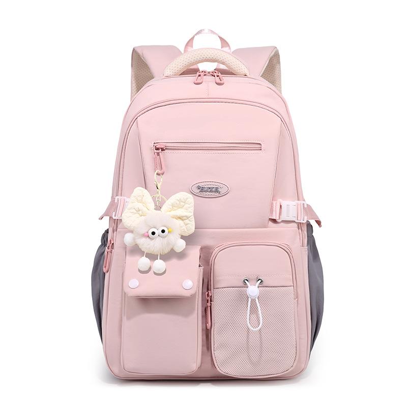 Schoolbag Schoolbag Girls High School Tide Large Capacity Junior High School Students Primary School Students Reduce the Burden of Spine Protection