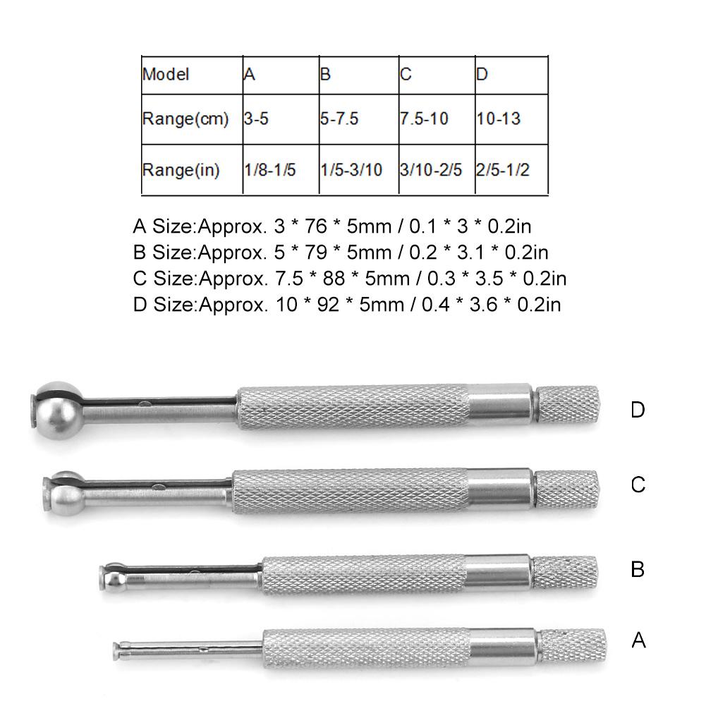 4Pcs     Type, Manganese Steel Inner Diameter, 3-13mm Hole Bore Gauge, telescopi esign for small holes, slits, and   measuring